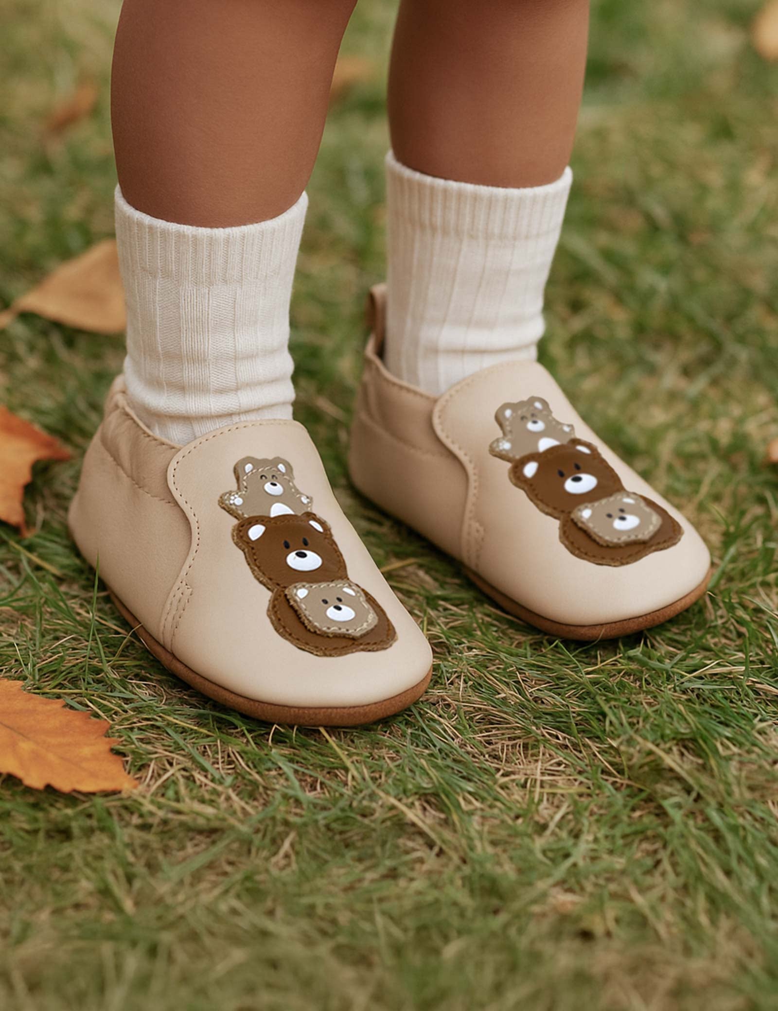 Bear Hugs Soft Soles Tan