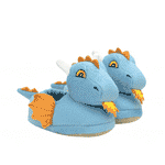Drago Light-up Slippers in Teal, perspective view