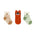 Tiger-Tastic! 3-Pack Baby Socks in Orange, flat laid
