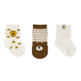 Oh Honey 3-Pack Baby Socks in Tan