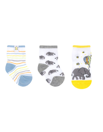 Up And Away 3-Pack Baby Socks in Pastel