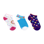 Jennie's Treats 3-Pack Quarter Socks for Toddlers and Kids, flat lay