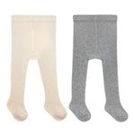 Britany Heavyweight 2-Pack Tights for Infant and Toddler, flat laid