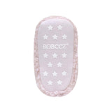 Sherpa Snap Booties in Pastel Pink, bottom view