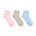 Flower Lace 3-Pack Quarter Socks for Toddlers and Kids, flat laid