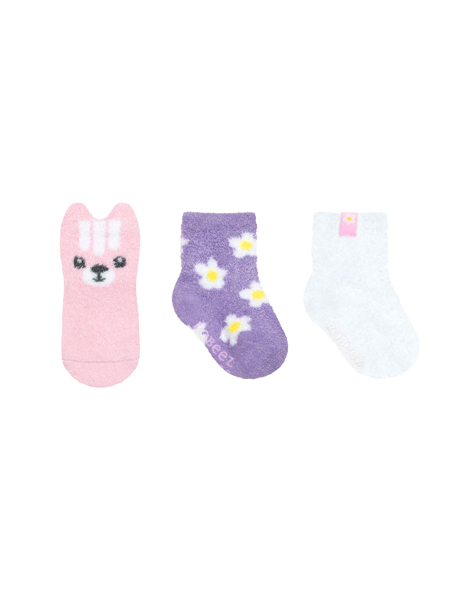 Cozy Cutie 3-Pack Baby Socks Pastel, flat laid