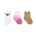 Sweet Bear 3-Pack Baby Socks in Tan, flat laid