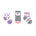 Little Penguin 3-Pack Baby Socks in Grey, flat laid