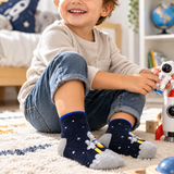 To The Moon 3-Pack Quarter Socks Navy for Toddlers and Kids