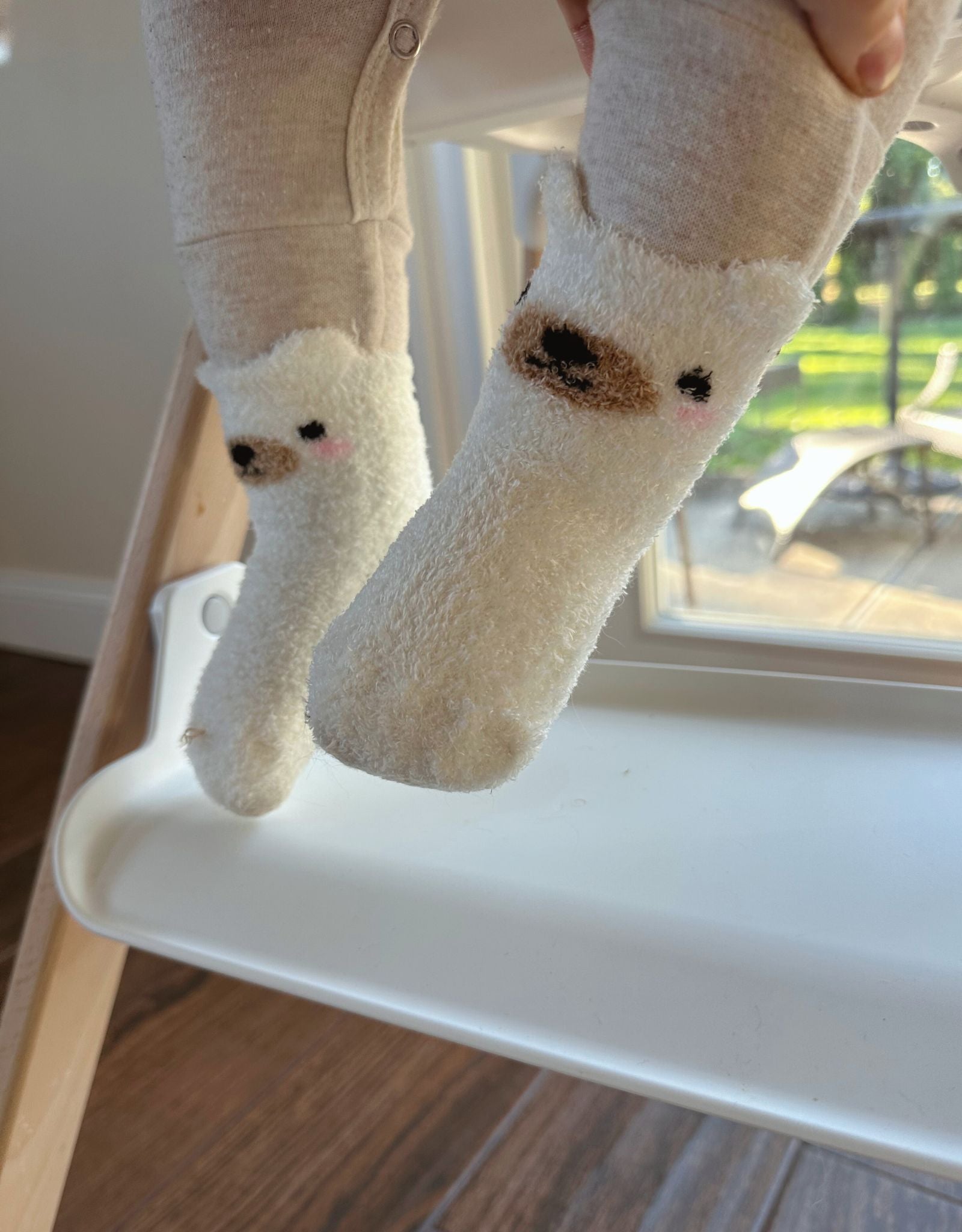 Sweet Bear 3-Pack Baby Socks Tan